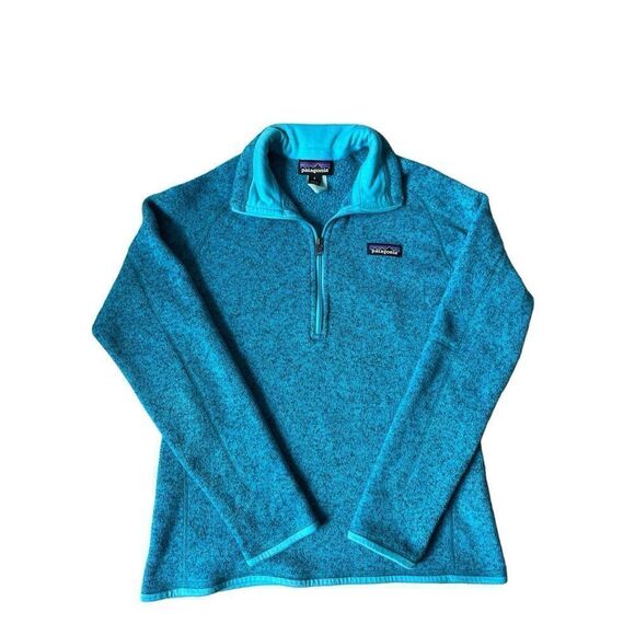 Patagonia Better Sweater 1/4 Zip Fleece Pullover size S Blue Turquoise - Picture 1 of 11